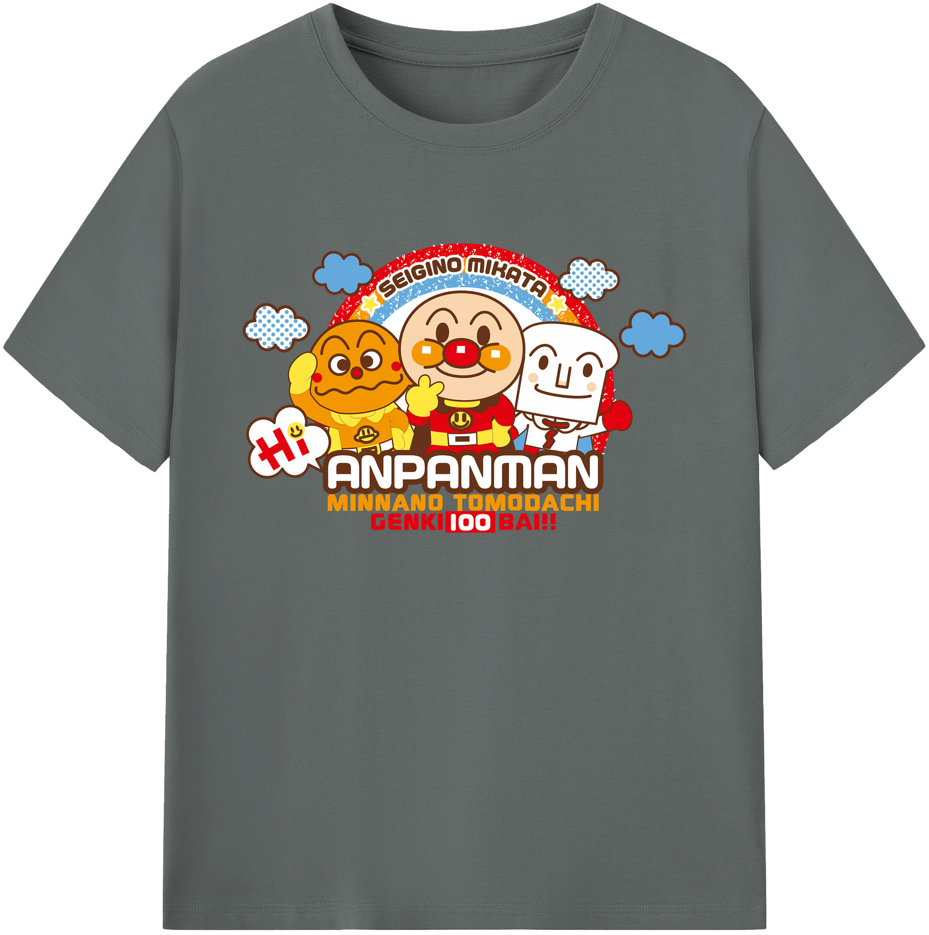 （画像用） アンパンマン Anpanman 綿100％ メンズ半袖Tシャツ｜肌触りやわらか＆通気性